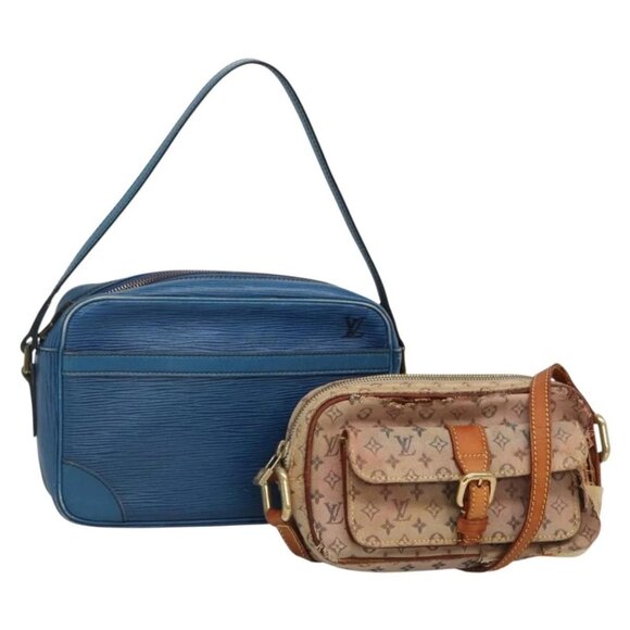 LOUIS VUITTON Monogram Mini Epi Shoulder Bag 2Set Blue LV Auth th5921 - Picture 1 of 15